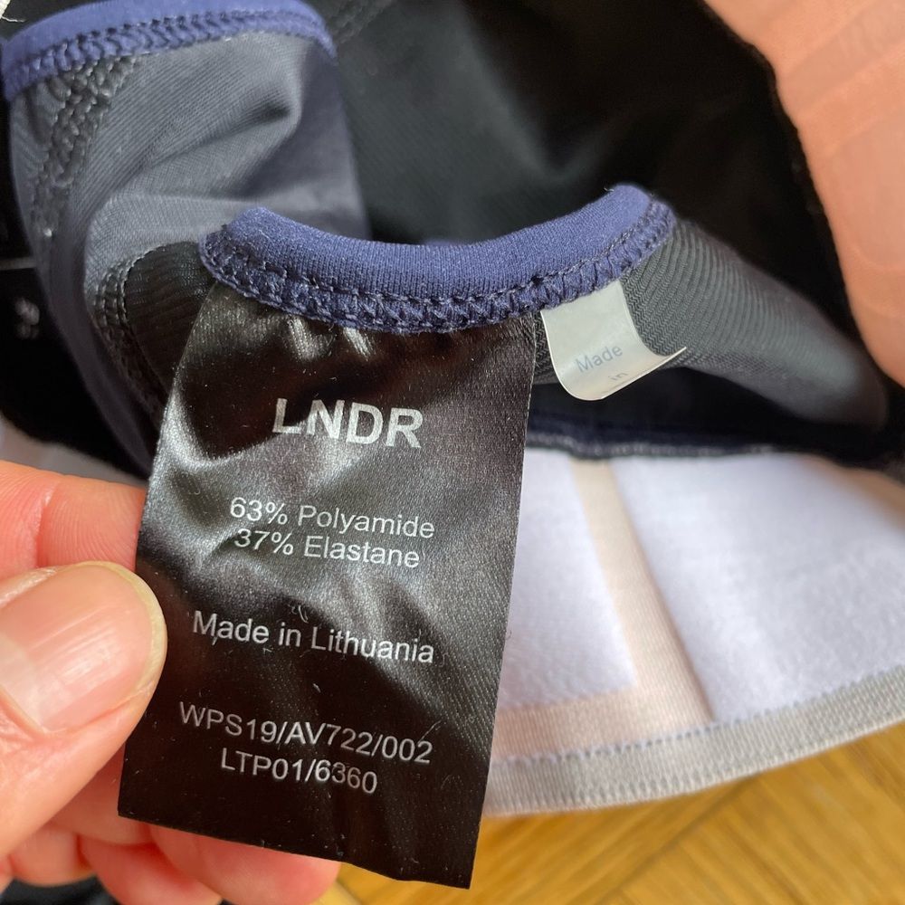 Lndr Nwot $111 Marvel Medium Support Sports Bra/Crop Top Navy/Pink, Size Xs — image 5 of 8